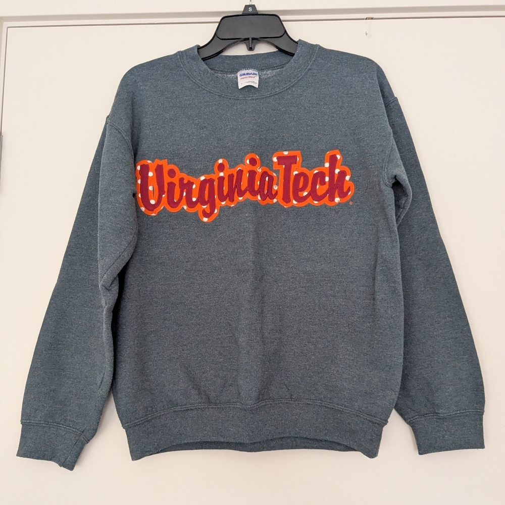 EUC Custom Stitched Virginia Tech Sweatshirt, WS